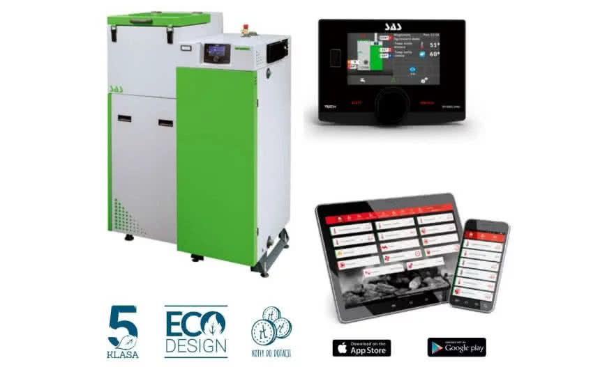 Kocioł z EcoDesign BIO COMPACT, automatyczne podawanie paliwa (pelety) z systemem sterowania. fot. ZMK SAS Kocioł z EcoDesign BIO COMPACT, automatyczne podawanie paliwa (pelety) z systemem sterowania. fot. ZMK SAS